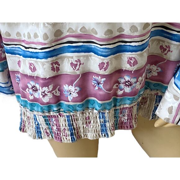 ALFRED DUNNER Womens Plus Size 20W Vintage Long Sleeve Collared Popover Shirt - Picture 6 of 8